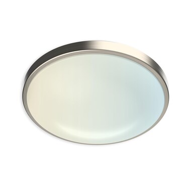 DYMOND 11" LED Flush Mount Ceiling Light Brushed Nickel Dimmable Adjustable Color Temperature Cozy Warm to Cool White Daylight 2700K 3000K 3500K 4000K 5000K Selectable 5CCT (11 inches)