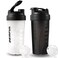 GEMFUL Shaker Bottle for Protein Mixes 28 oz BPA-Free Leak Proof Shaker Smothies Cups with Sports Gym Mixer 2 Pack