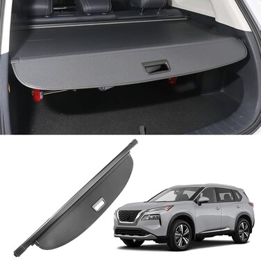 Rogue Cargo Cover Compatible for Rogue 2021 2022 2023 2024 2025 Retractable Rear Trunk Cargo Luggage Security Shade Cover Shield