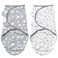 Biloban Baby Swaddles 0-3 Months for Boy Girls, Baby Swaddle, Newborn Swaddle, Cotton Swaddle Blanket, Baby Essentials, Lovely Grey Print, 2 Pack
