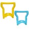 2 Pcs Multifunctional Advanced Ergonomic 5 Gallon Water Bottle Carrier, Fit 5 Gallon Bottle Caps, Lift with Handle (Blue&amp;Yellow)