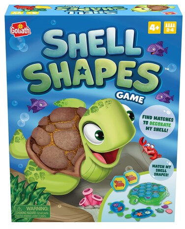 Shell Shapes Game - Develops Memory and Matching Skills As Players Find Matches to Decorate The Turtle's Shell by Goliath , Blue
