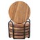 Wood Coasters for Drinks Tabletop Protection with Holder Set of 6, Acacia Wooden Coasters for Coffee Table Dining Table Round with Non-Slip Pad Cup Coasters for Home Christmas Decor 4 Inch