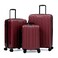 NONSTOP NEW YORK Luggage Expandable Spinner Wheels hard side shell Travel Suitcase Set 3 Piece Lightweight, TSA Lock, Double USB Port + 2 packing cubes