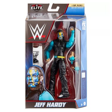 WWE Jeff Hardy Top Picks Elite Collection Action Figure with Accessories, 6-inch Posable Collectible Gift for WWE Fans Ages 8 Years Old &amp; Up