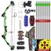A6 Compound Bow kit with All Accessories for Hunter and Archery Enthusiast,75% Let Off,Limb Made in USA,23.5-30.5" Draw Length,30-70lbs Draw Weight,320FPS,Limited Life-time Warranty(Green)