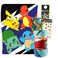 Pokemon Throw Blanket Set - Bundle of 45x60" Pokemon Fleece Blanket, Super Mario Stickers and More   Nintendo Bedding Kit for Kids