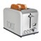 Rae Dunn Toaster, Stainless Steel 2 Slice Square Toaster, Wide Slot with 5 Browning Levels, with Bagel, Defrost and Cancel Options (Cream)