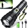 Rechargeable Flashlights 990000 High Lumens, Super Bright Flashlight with 10 Modes, LED Tactical Flashlight Waterproof, Powerful for Camping, Hiking, Hunting and Emergencies