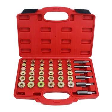 114pcs Oil Pan Drain Sump Plug Key Thread Repair Tool Kit Set Drain Plug with Carry Case