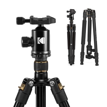 KODAK Photo Gear 63&rdquo; Tripod &amp; Monopod with 360&deg; Ball Head   Premium Professional 2-in-1 Aluminum Camera Stand with Bluetooth Remote Control &amp; Smartphone Adapter   Compact &amp; Portable for Work &amp; Travel
