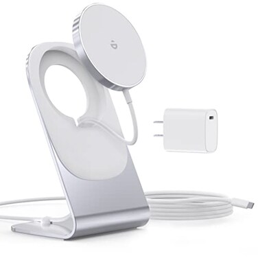 Magnetic Wireless Charger for iPhone 16/15/14/13/12 - Mag Charger+20W USB C Adapter, Fast Wireless Charging Stand/Pad with 5ft USB-C Cable for iPhone 16/15/14/13/12 Pro Max Plus Mini,Mag-Safe Charger