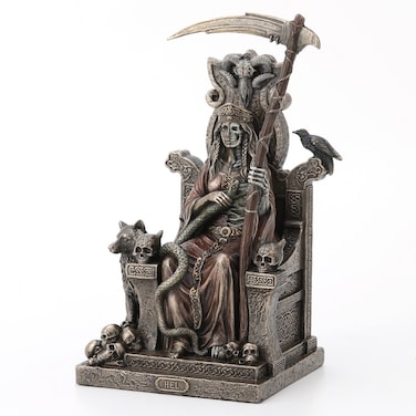 Veronese Design 9" Tall Hel The Norse Goddess of Helheim Cold Cast Resin Sculpture Antique Bronze Finish Statue Altar Decoration Mystic Gifts