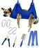 10 in 1 Pet Grooming Hammock Harness with Nail Clippers/Trimmer, Nail File, Comb,Dog Nail Hammock, Dog Grooming Sling for Nail Trimming/Clipping (S/Under 30lb, Blue)