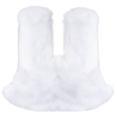 Yolyoo 2pcs Christmas Fake Snow Decoration Fiber Artificial Snow Indoor Fluffy Snow Blanket for Christmas, Village Displays, Winter Mantle Village,Under The Christmas Tree (200g)