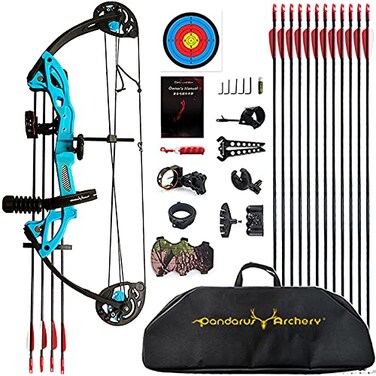 Compound Bow Archery for Youth and Beginner, Right Handed,19&rdquo;-28&rdquo; Draw Length,15-29 Lbs Draw Weight, 260 fps