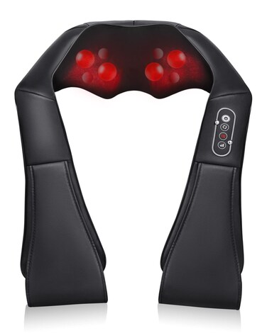Neck and Back Massager with Soothing Heat, Shiatsu Shoulder Electric Massage 3D Deep Tissue Kneading Massages for Muscle Pain Relief, Best Relax Gifts at Home, Office, Car