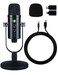 USB Microphone for iPhone Android Phones and PC with Reverb Headphone Monitoring, Professional Studio Mic Recording Vocals, Voice Overs, Gaming, Streaming Broadcast -Black Standard