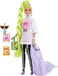 Barbie Extra Doll &amp;Accessories with Neon Green Hair, Feather Boa &amp; Pet Parrot