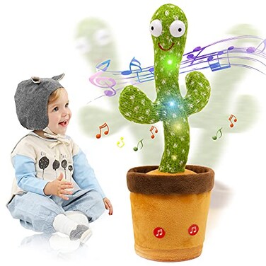Dancing Talking Cactus Toy 120 Songs Repeating and Recording What You Say, Singing and Glowing Plush Cactus, Best Gift for Your Baby&hellip;