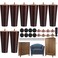 TURSTIN 8 Pieces Furniture Legs 6 Inches Round Solid Wood Furniture Feet Couch Legs Sofa Legs Replacement Legs for Armchair, Cabinet, Chair, Dresser or Home DIY Projects, Brown
