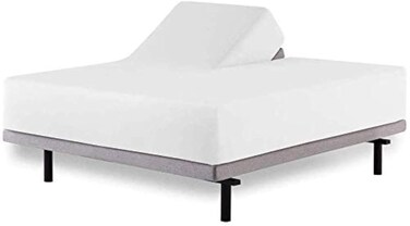 Flex Head King Sheet Set for Adjustable Beds - Premium 100% Giza Cotton, Half Split King Sheets for Sleep Number Beds 16" Deep Pocket - 34" Split Down from The Top 4-Piece Sheet Sets (White Solid)