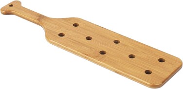 16Inch Bamboo Paddle with Holes, Solid Durability Wood Paddle with Smooth Surface, 1 Pack