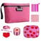 Smell Proof Bag with Combination Lock, Large Odor Proof Containers, Carbon Lined Pouch, Water Resistant, Airtight Zipper, Travel Storage Kit, Pink