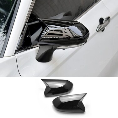 BOYUER 2PCS Car Side Rear View Mirror Guard Cover Caps Trims Exterior Decoration Accessories for Toyota Camry 2018-2025 (Piano Black)
