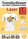 TransOurDream Heat Transfer Paper for Laserjet Printer (20 Sheets, 8.5x11, Laser 1.0) Printable HTV Heat Transfer Vinyl for T Shirts Iron on Transfers for Light Fabrics (TRANS-LAS1-L-20)