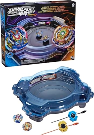 Beyblade Burst Pro Series Evo Elite Champions Pro Set - Complete Battle Game Set with Beystadium, 2 Battling Top Toys and 2 Launchers