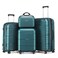 LARVENDER Luggage Sets, Luggage 4 Piece Set, Expandable Luggage Set Clearance Suitcases with Spinner Wheels Hardside Luggage with TSA Lock (Dark Green)