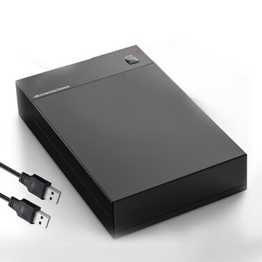 External Hard Drive Enclosure, VSVABEFV 3.5 2.5 Inch SATA HDD USB 3.0 Portable Hard Drive Docking Station with 12V Power Adapter, Support UASP and 8TB Drives