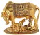 Whitewhale Large Gold Elegant Kamdhenu Cow and Calf Metal Statue Spiritual Showpiece