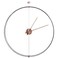 Pacific Bay Barcelona Extra-Large Decorative Lightweight 32-inch Minimalist Wall Clock - Silent, Non-Ticking, Black Walnut Wood Dial, Carbon Fiber &amp; Steel Construction, Quartz Battery Operated