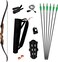 Samick Sage Takedown Recurve Bow and Arrow Set - 62 Inch Complete Ready-to-Use Longbow Archery Set - Includes 6 Arrows, Quiver, Bowstring &amp; Stringer Tool, Arm &amp; Finger Guard for Adults &amp; Teens
