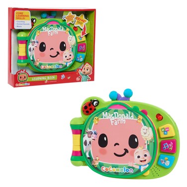 CoComelon Learning Book Interactive Toy for Toddlers, 3 Learning Modes, Music, 50 Learning Phrases, Officially Licensed Kids Toys for Ages 18 Month