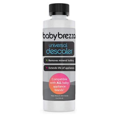 Baby Brezza Descaler 8 oz. Made in USA. Universal Descaling Solution for Baby Brezza and other baby appliances. Removes mineral build-up and extends your machine&rsquo;s lifespan.