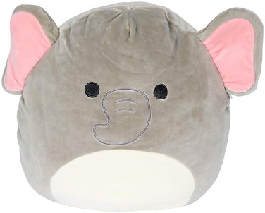 Squishmallow Kellytoy Mila 8 Inch Grey Elephant Squishy Plush Animal