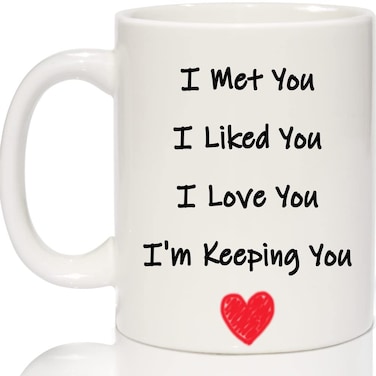Breezy Valley I Love You Gifts for Her Wife Girlfriend from Husband Boyfriend Him - Anniversary Romantic Gifts, Cute Funny Presents for Her Him Mug, White 11oz