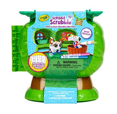 Crayola Scribble Scrubbie Pets Safari Treehouse, Toy Storage Case, Gift for Boys &amp; Girls