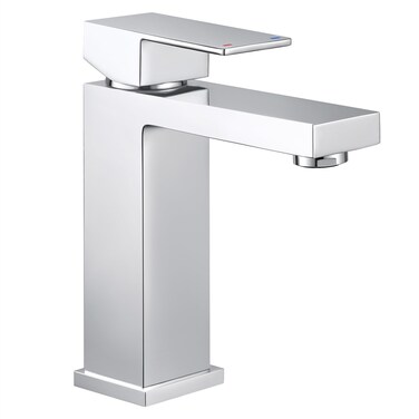 KES Chrome Bathroom Sink Faucet Single Hole Bathroom Faucets Single Handle for Modern Washroom Vanity RV Farmhouse Sink cUPC Certified Lead-Free, L3120ALF-CH
