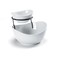 UNICASA Serving Bowls Set, 2 Tier Chip and Dip Bowls with Metal Rack Stand for Fruit, Salad, Candy, Snacks - Ceramic Tiered Appetizer Serving Dishes Food Display Stand for Parties, Kitchen