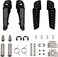 Front Rear Foot Pegs for kawasaki ZX6R 2003-2011, Z750 Z1000 2007-2012, ZX14 2006-2013, ZZR1200 2000-2006, ZX-10R 2004-2012, ZX-9R 1998-2003 (Black)
