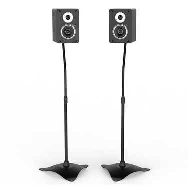 Joy Seeker Speaker Stands 36'' to 44'' Height Adjustable Surround Sound Stand Hold Satellite &amp; Bookshelf Speakers Pair to 7lbs, Compatible with Common Speakers