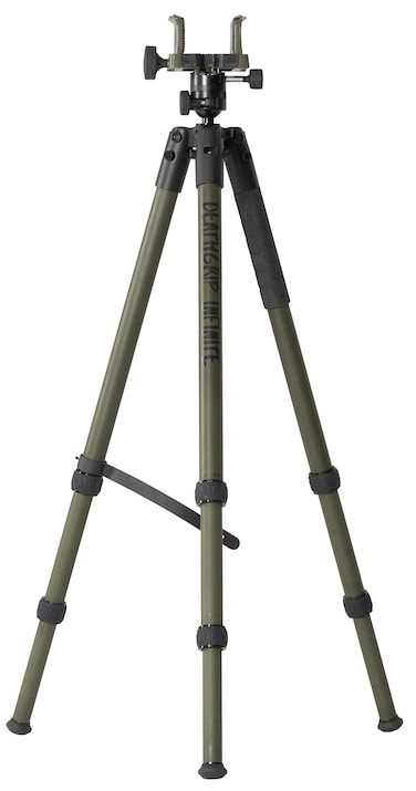 BOG DeathGrip Infinite Aluminum Tripod with Heavy Duty Construction, 360 Degree Ball Head, Quick-Release Arca-Swiss Mount System, and Optics Plate for Hunting, Shooting, Glassing, and Outdoors