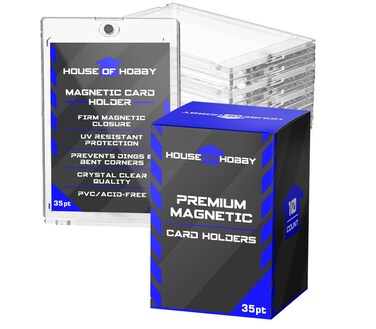 35pt Magnetic Card Holders, 10 Pack, Clear, Plastic, UV Resistant, Fits Card Protectors