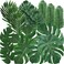 96 Pcs Artificial Tropical Jungle Leaves Party Decor Palm Leaves Monstera Leaves Safari Leaves Luau Party Decorations