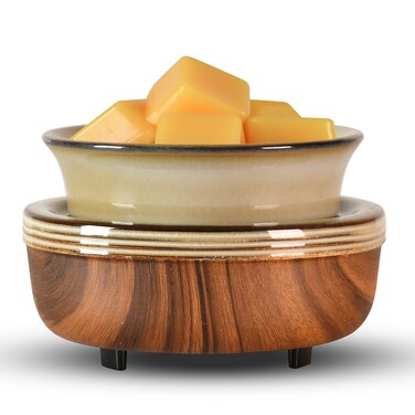 mocosa Ceramic Wax Melt Warmer Candle Warmer 3-in-1 Wax Warmer for Scented Wax Burner Electric Melter as Gifts for Mom Grandma Women