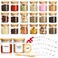 GMISUN Spice Jars with Bamboo Lids, 20 Pack 2.5oz Glass Spice Containers with Labels, Small Empty Round Spice Bottles with Airtight Lids, Mini Clear Minimalist Food Jars &amp; Canisters for Kitchen